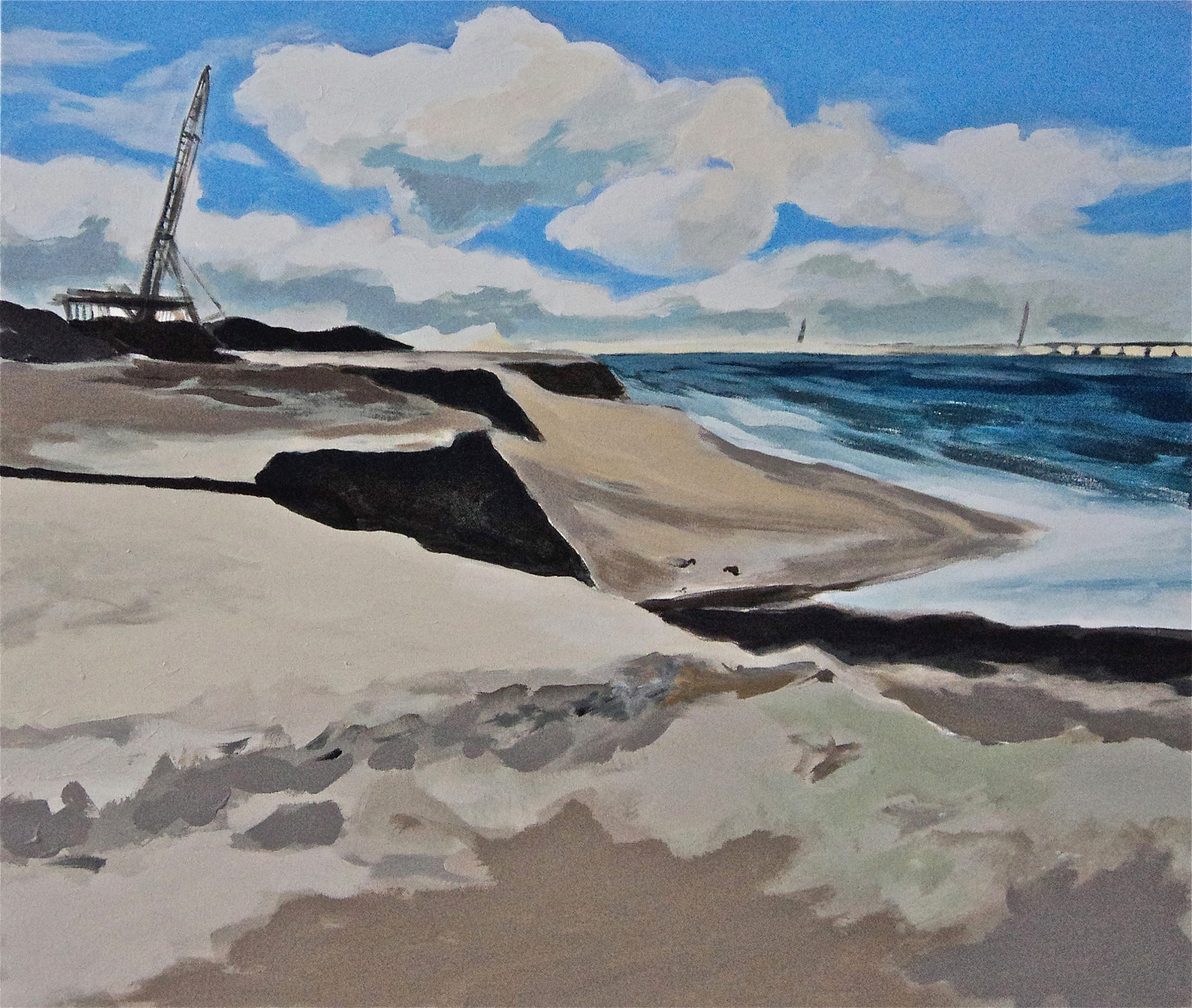 Maasvlakte II maritiem schilderij Jayven Art