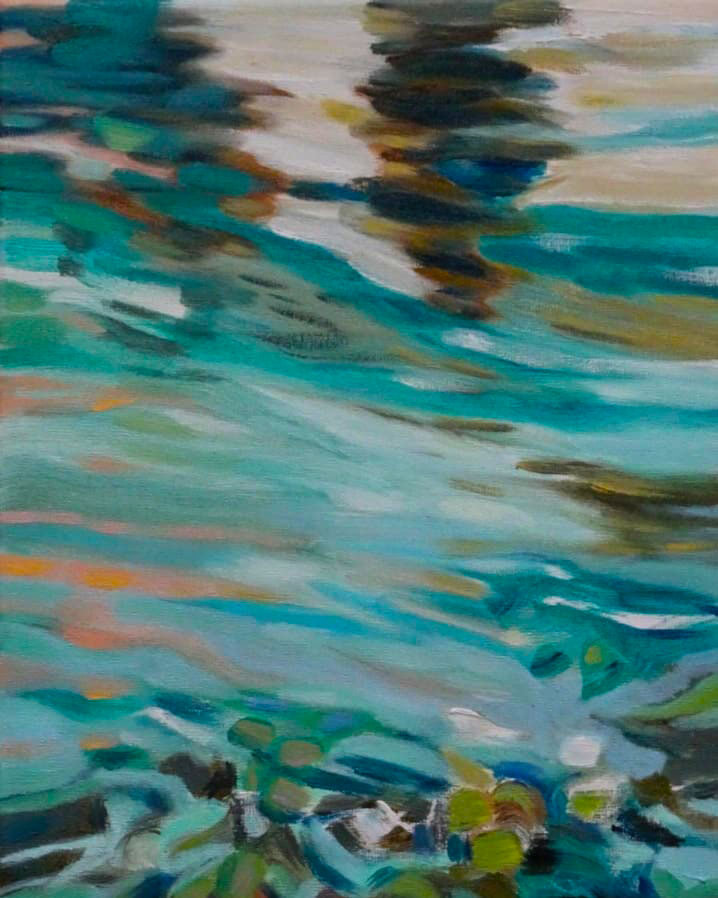 rivierlandschap, abstract Jayven-art